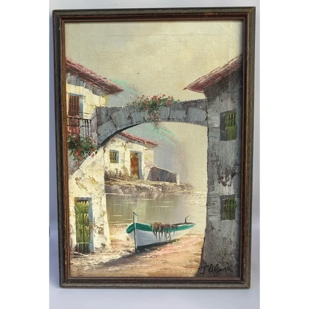 Vintage Oil Painting on Canvas Signed by artist